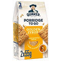 Quaker Porridge To Go Golden Syrup Oat Squares, 55g per bar (Pack of 2)