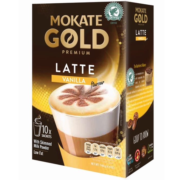 Mokate Vanilla Latte Sachets (Pack of 10)