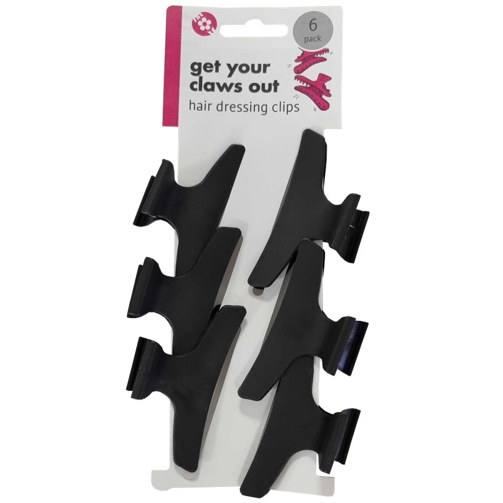 Hair Dressing Clips, (Pack of 6)