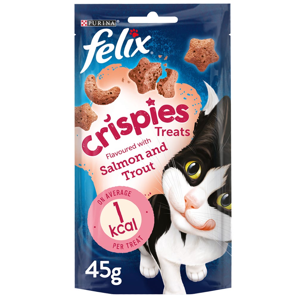 Felix Crispies Flavoured with Salmon and Trout, 45g