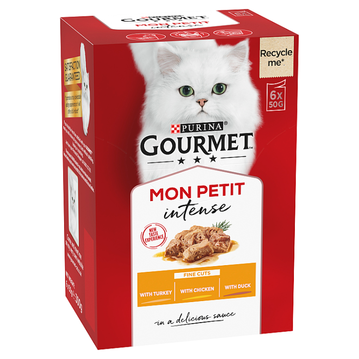 Gourmet Mon Petit Intense Fine Cuts with Turkey, Chicken & Duck, 50g (Pack of 6)
