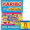 Haribo Share The Happy Mini Bags, 16g (Pack of 11)