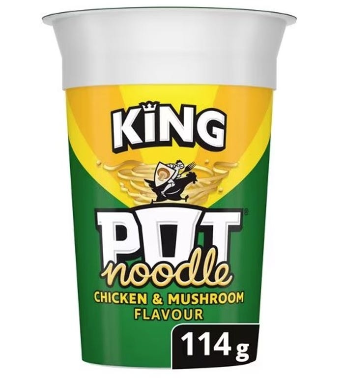 Pot Noodle King Pot Chicken & Mushroom, 114 g